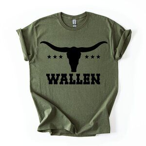 Morgan Wallen Concert T-Shirt Cow Skull Wallen Country Music Women's Western Tee